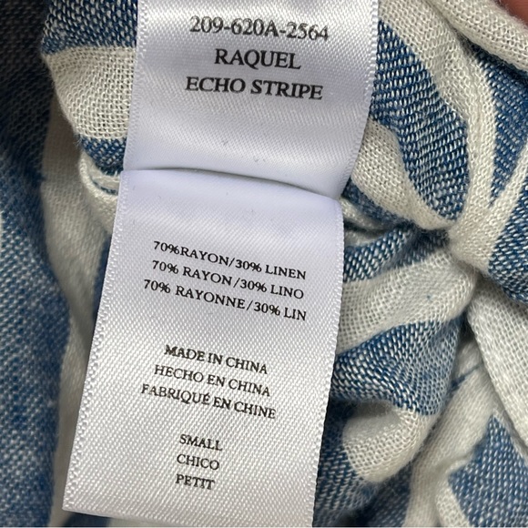 Rails Raquel Striped Wrap Top Blue White Size Small - Picture 2 of 5